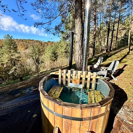 בית נופש Romantic Cabin With Hot/cold Tub And Finnish Sauna *